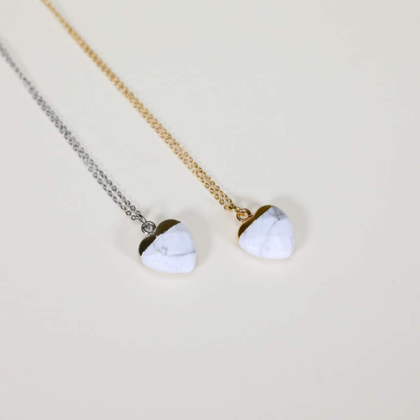 Avó - Pendentif Howlite coeur