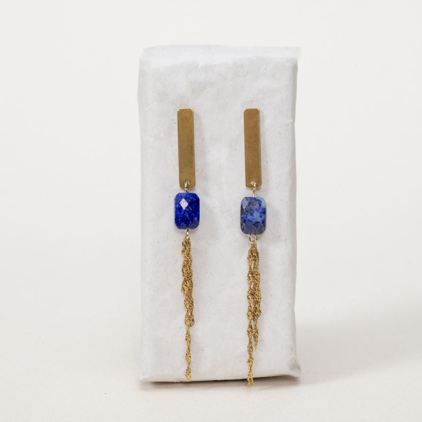 Boucles d'oreilles Vanessa - Lapis lazuli