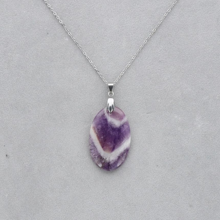 Améthyste Chevron Cabochon percé 53