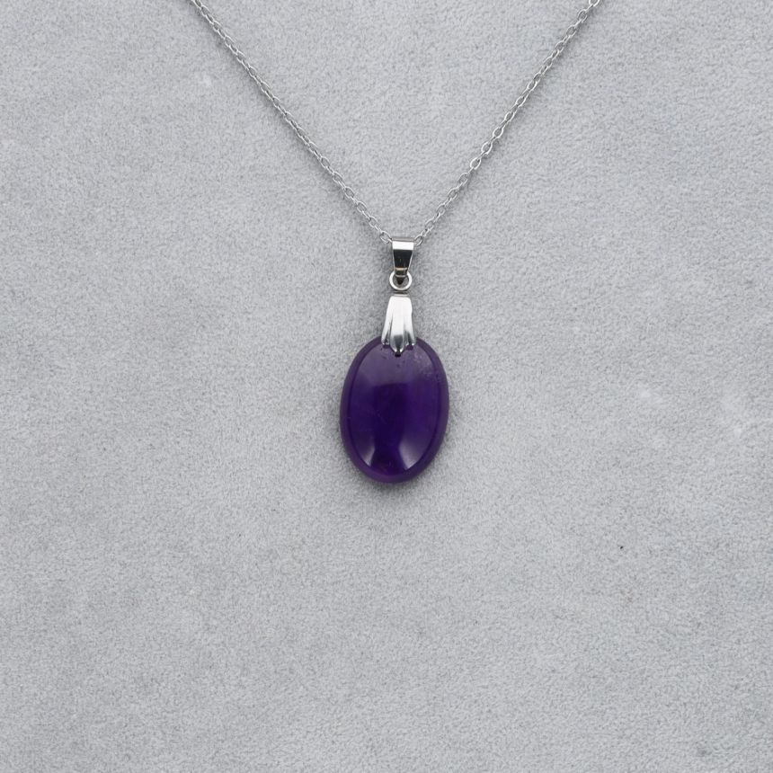 Améthyste Extra Cabochon percé 13