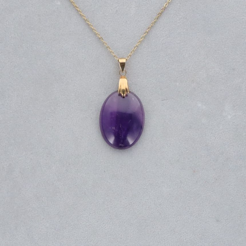 Améthyste Extra Cabochon percé 24