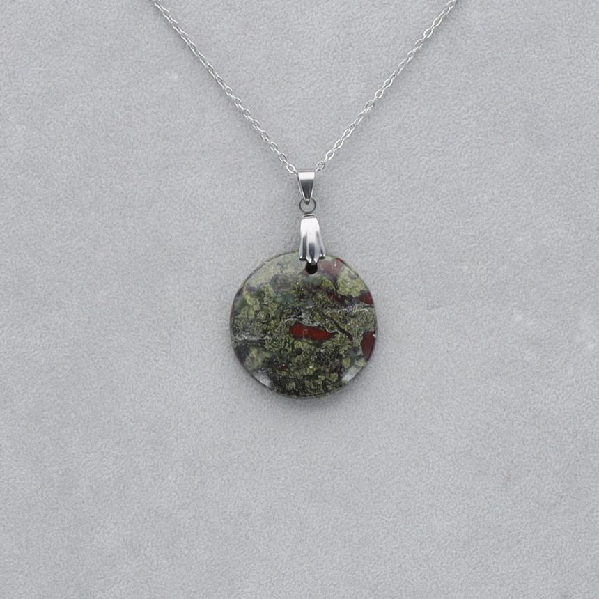 Dragon Vert Cabochon percé 21