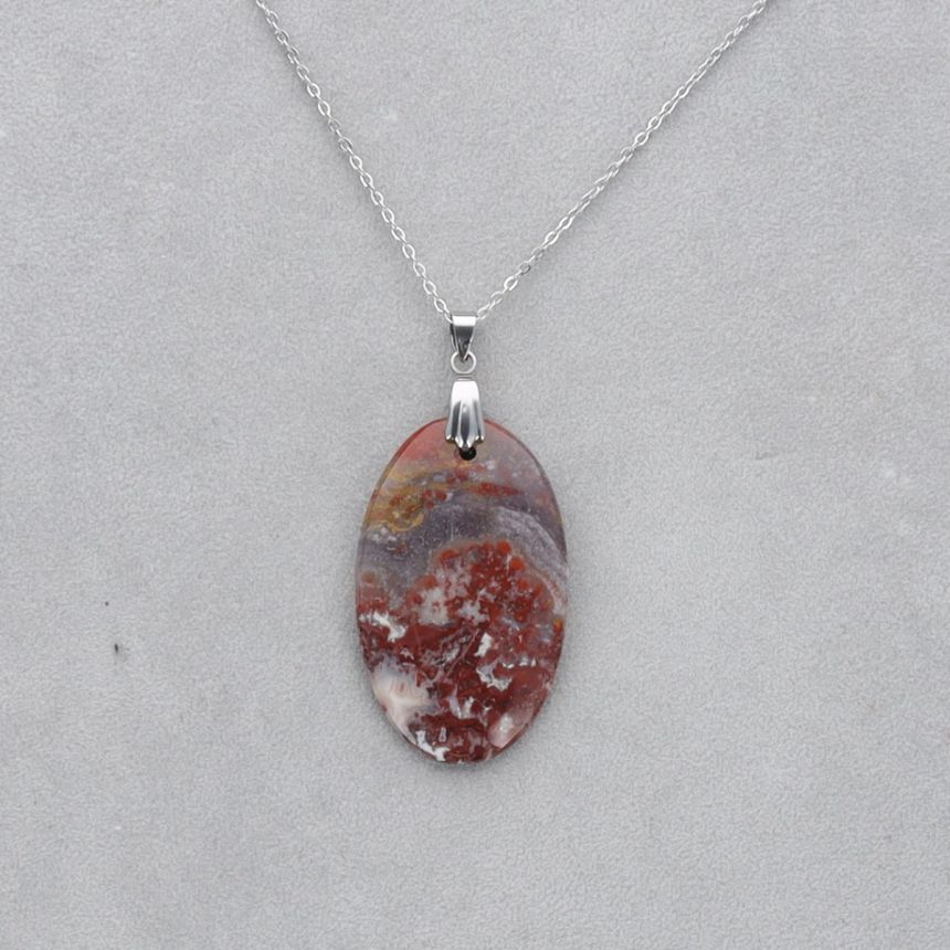 Jaspe Brechique Cabochon percé 29