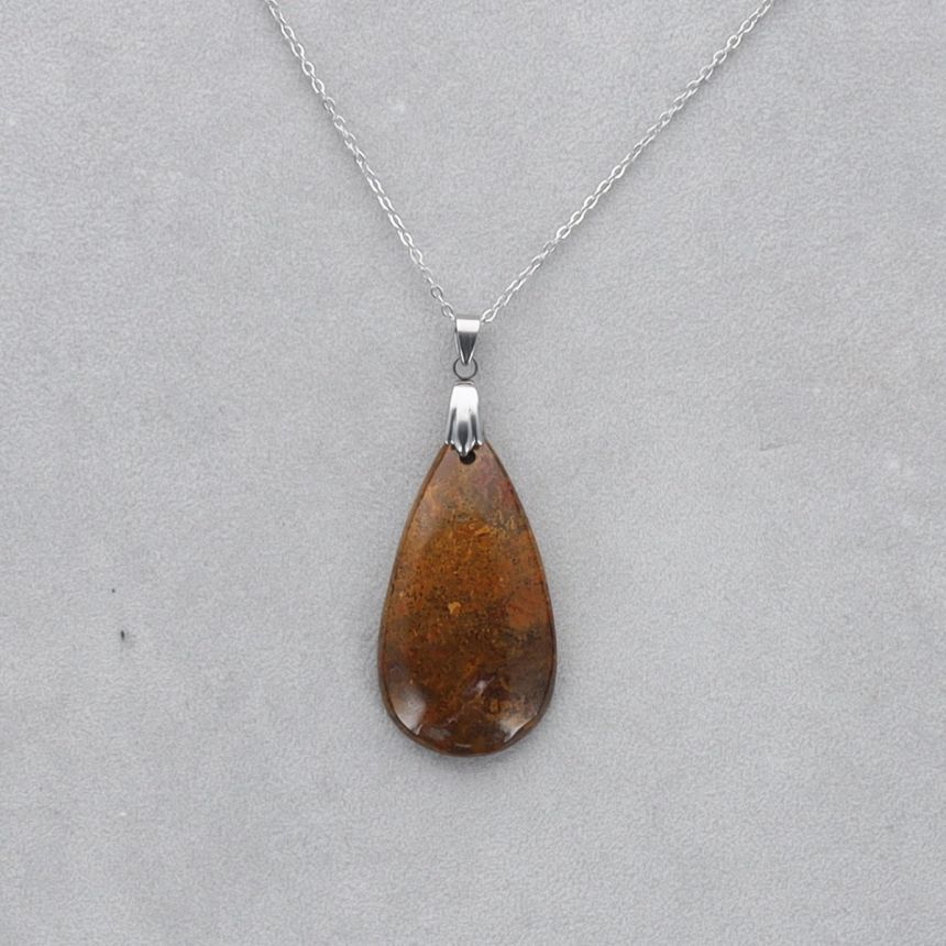 Jaspe Brechique Cabochon percé 31