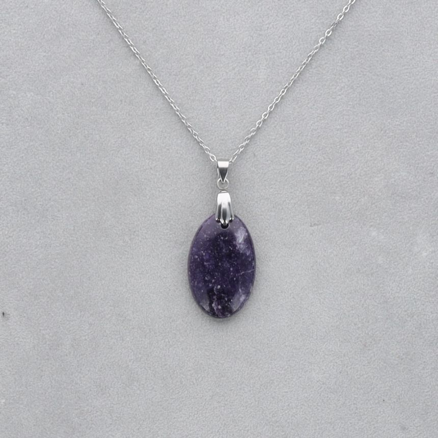 Lépidolite Cabochon percé 38