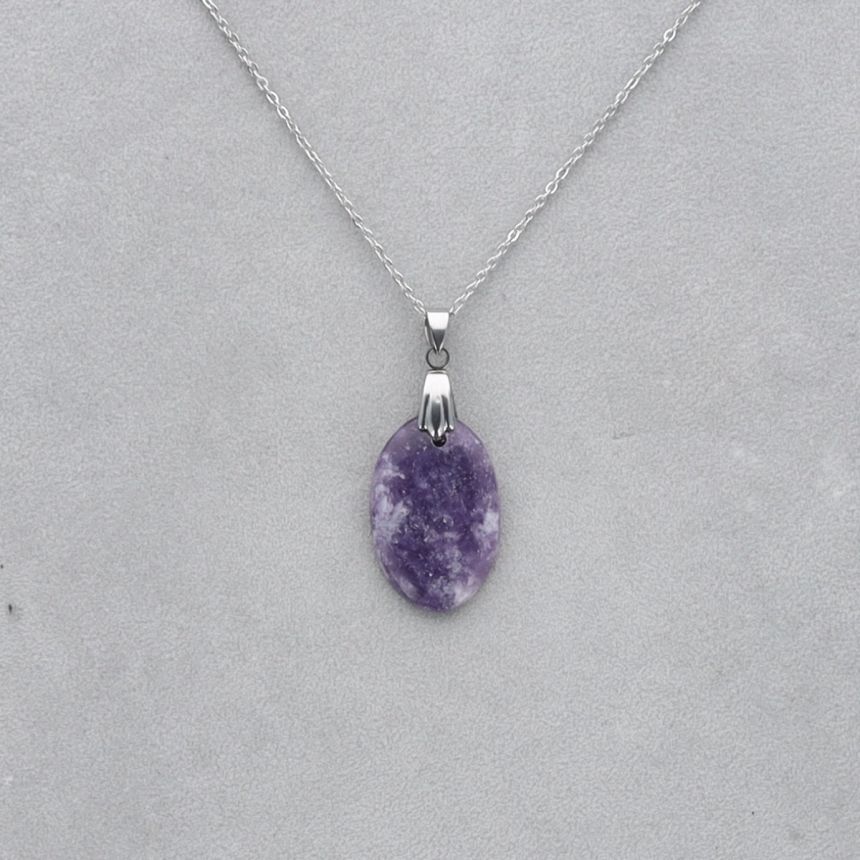 Lépidolite Cabochon percé 39