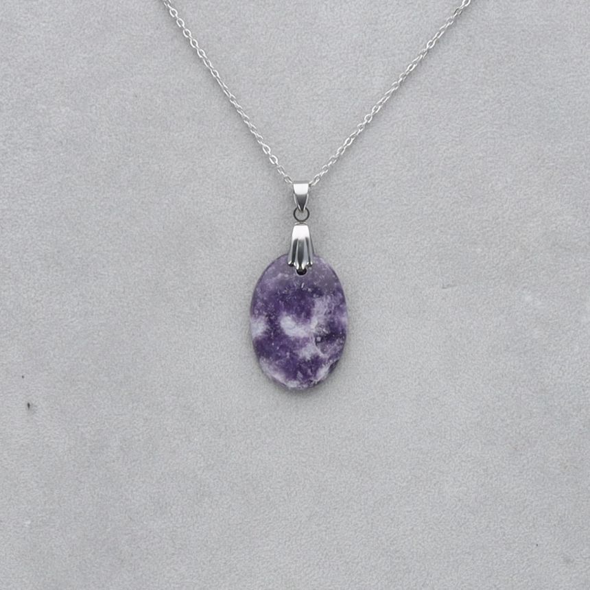 Lépidolite Cabochon percé 44