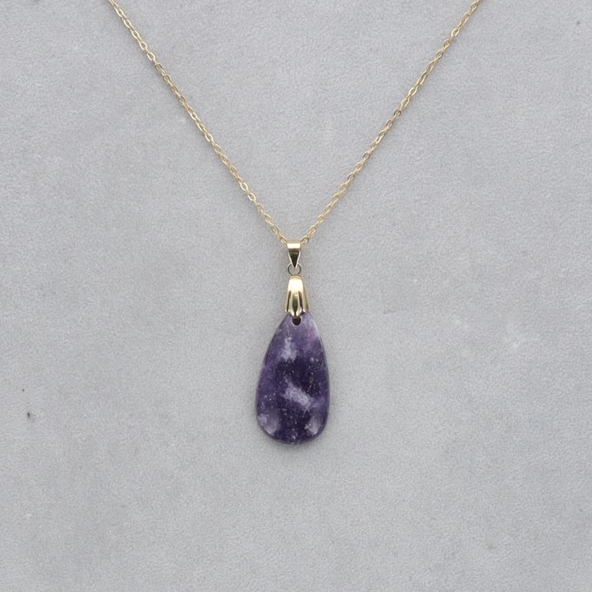 Lépidolite Cabochon percé 58