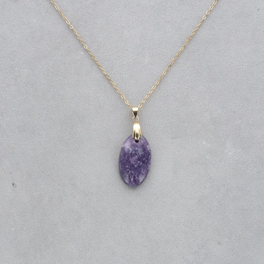 Lépidolite Cabochon percé 61