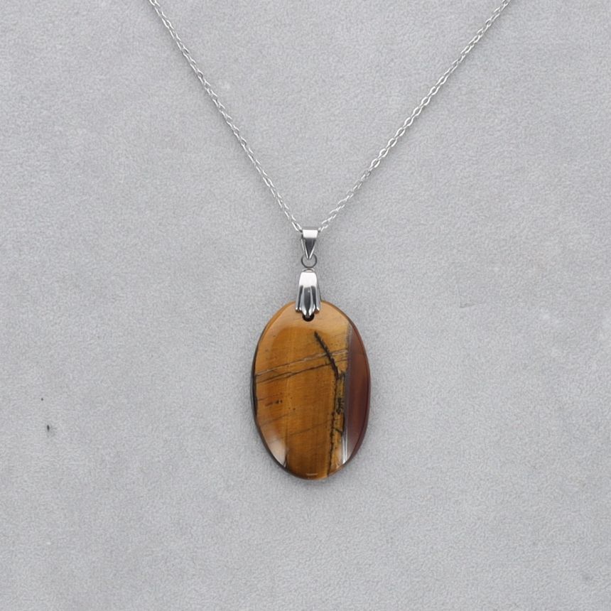 Oeil de Tigre Cabochon percé 37