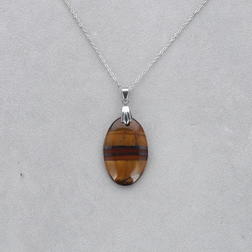 Oeil de Tigre Cabochon percé 38