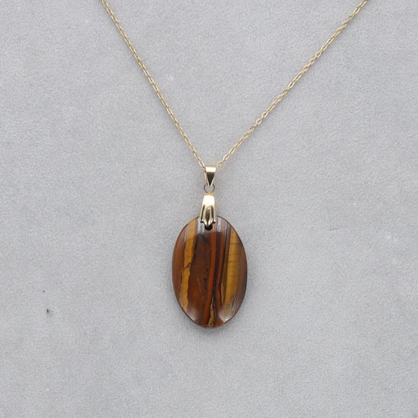 Oeil de Tigre Cabochon percé 48