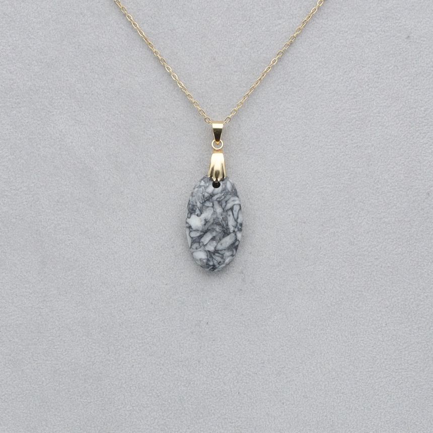 Pinolite Cabochon percé 102