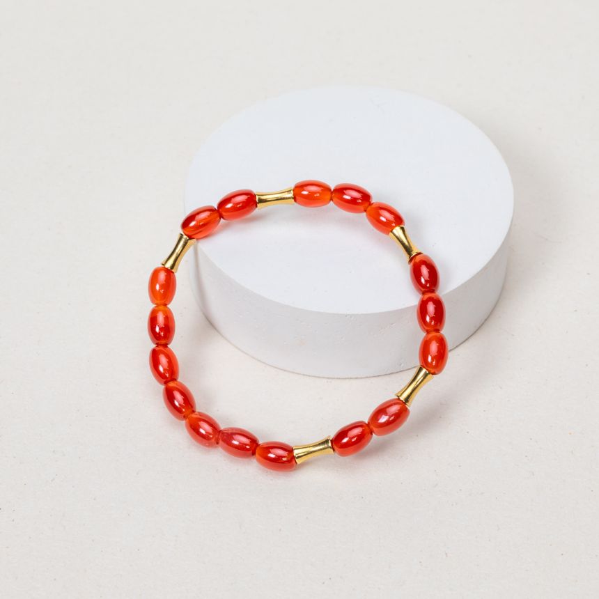 Bracelet Viviana - Agate rouge Cornaline