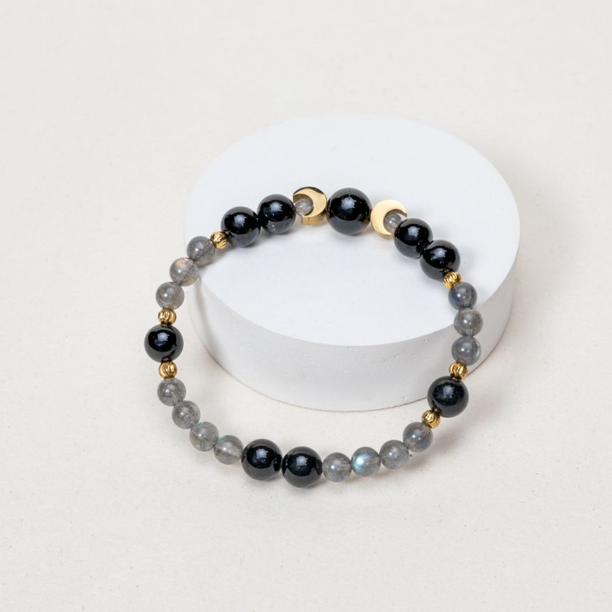 Bracelet Nyssa - Tourmaline, Labradorite extra