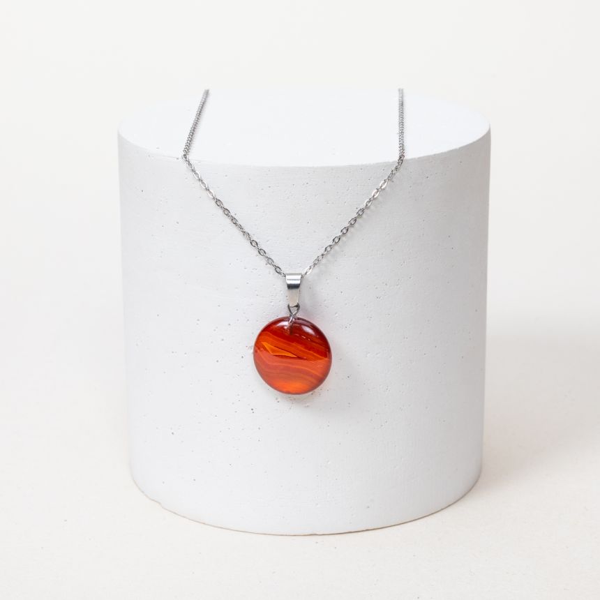 Pendentif Carmen - Agate rouge Cornaline