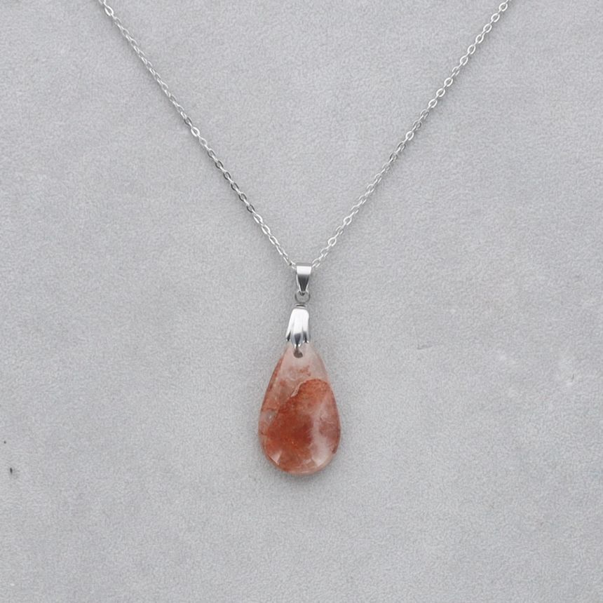 Quartz Cerise Cabochon percé 38